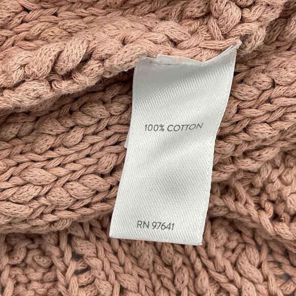 J Jill Long Sleeve Chunky Cable Knit Chablis Mauve Pullover Sweater Large - Picture 6 of 8